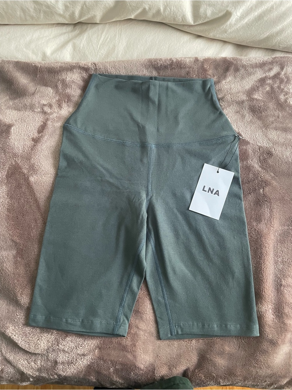 LNA Kids High-Waist Sage Green Leggings